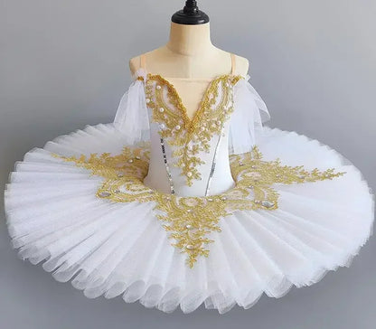 Professional Ballet Girl Blue Pink Pancake Princess Ballet Party Dress Ballet Dance Costume