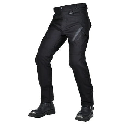 Waterproof Motorcycle Riding Pants All-Season Reflective Strip Adjustable Waistband Knee & Hip Pad for Outdoor Riding pants