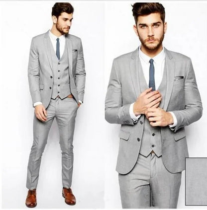 Royal Blue/Burgundy Man Suits Classic Black Lapel Wedding Suits 3 Pieces (Jacket+Pants+Vest)