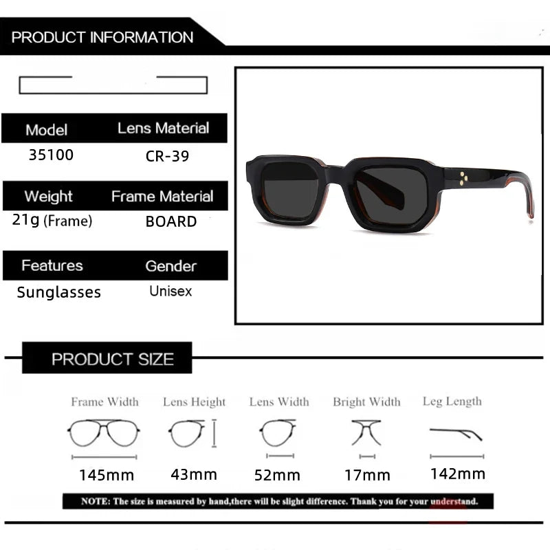 New Myopia Sunglasses Narrow Frame Women Luxury Brand Design Trendy Sunglass for Men Charm Retro Square Glasses UV400