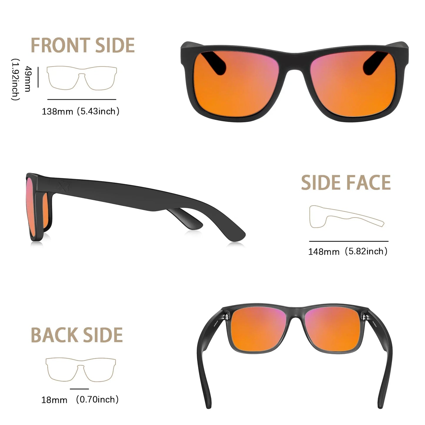 XXL 99% Blue Light Blocking Glasses for Big Heads Men Women UV400 TR90 Oversized Computer Sunglasses 8806