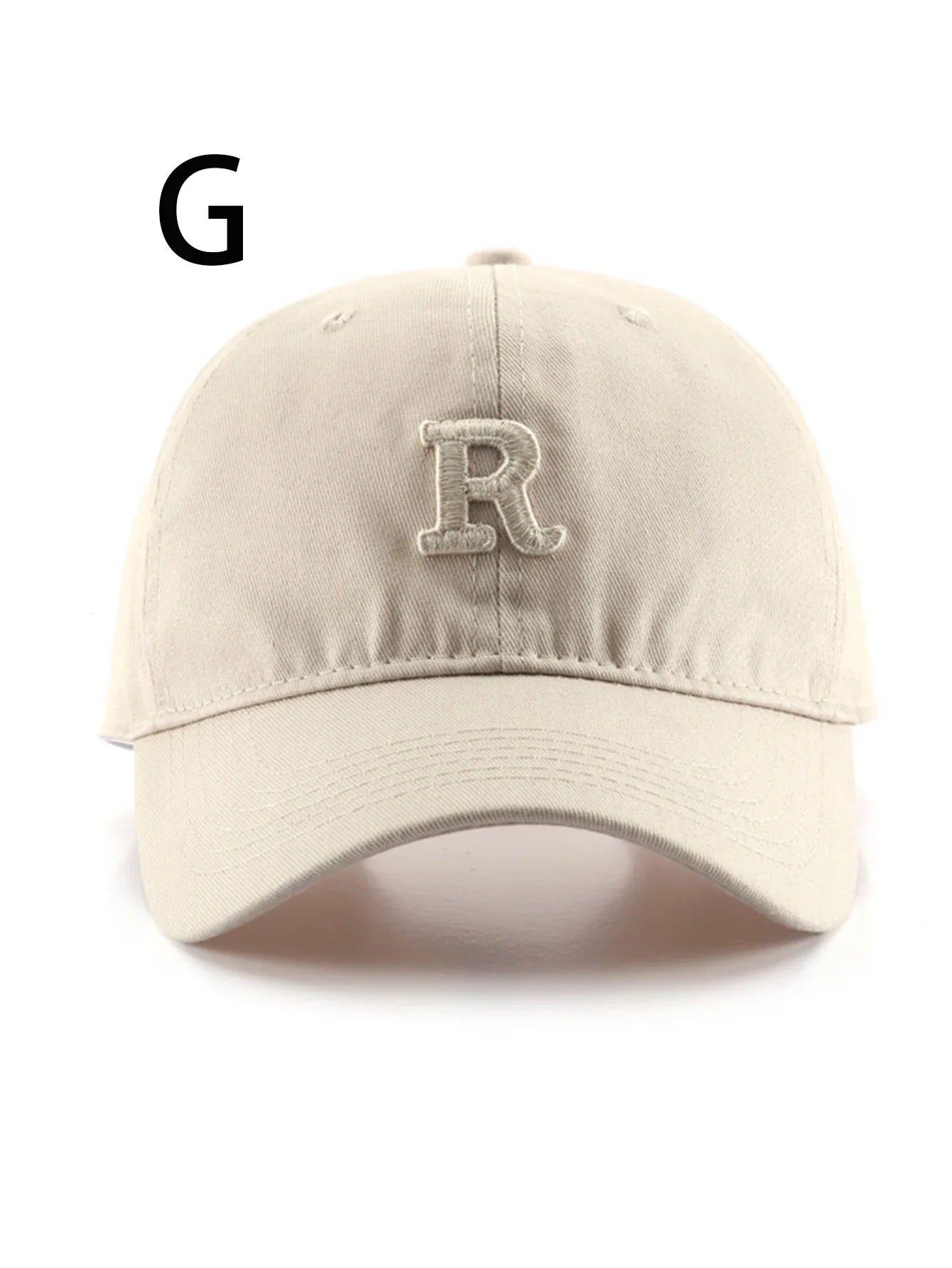 1 unisex all season wearing pure cotton letter R fashionable baseball cap