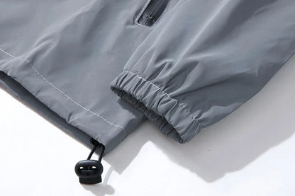 Night Reflective Clothes Spring New Men's Hooded Jacket Outdoor Run Casual Windproof Coat Couples Hip-hop Streetwear S-5XL