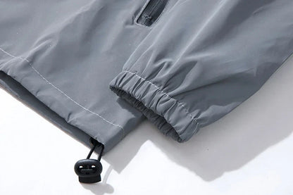 Night Reflective Clothes Spring New Men's Hooded Jacket Outdoor Run Casual Windproof Coat Couples Hip-hop Streetwear S-5XL
