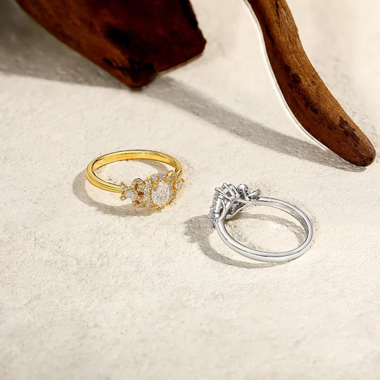 Bagues de luxe en moissanite taille ovale, en argent sterling 925, design nœud pour femme, pour fiançailles, mariage, joaillerie fine, certifiées