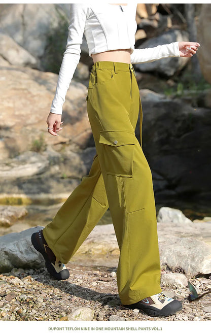 Outdoor Hiking Pants Woman 3 In 1 Removable Fleece Waterproof Camping Trousers Winter Large Pocket Windproof Cycling Travel Pant