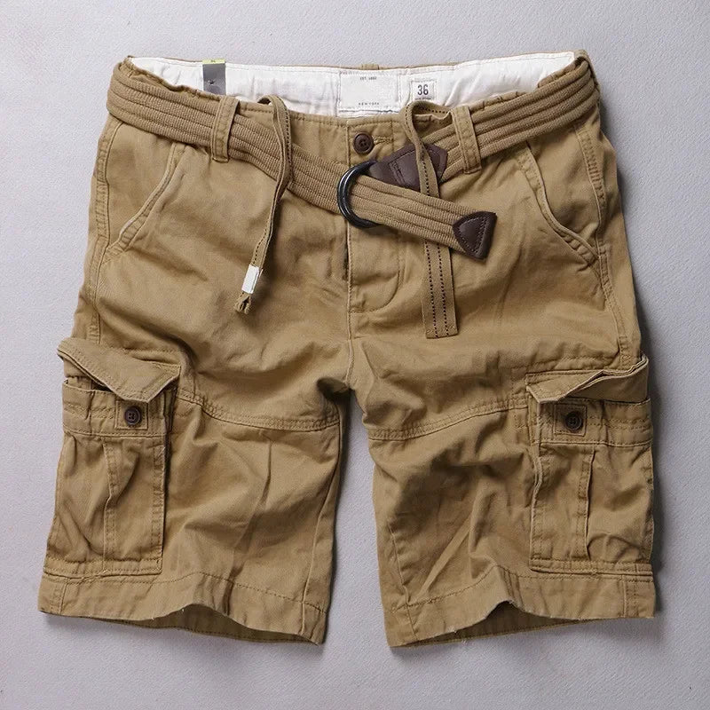 Cargo Short Men 2024 Fashion Luxury Brand Designer Summer Quality Breeches Bermuda Male Cotton Multi Pocket Retro Casual Shorts