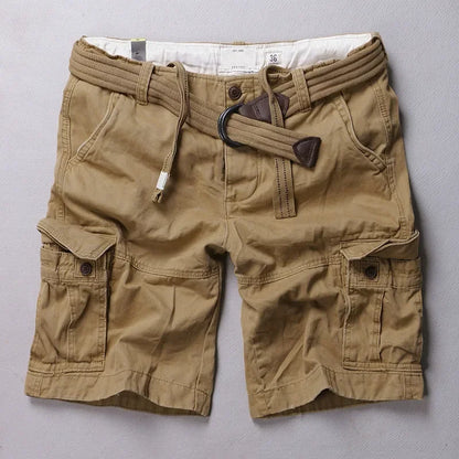 Cargo Short Men 2024 Fashion Luxury Brand Designer Summer Quality Breeches Bermuda Male Cotton Multi Pocket Retro Casual Shorts