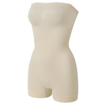 New Strapless Bodysuit Off Shoulder Tube Top Women Shorts Shapewear Tummy Control Body Shaper Sexy Fajas Skinny Underwear