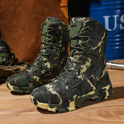 New Men Tactical Boot Combat Anti-Slip Brand Unisex Breathable Special Force Size Plus Army Boots Male Military Motorcycle Shoe