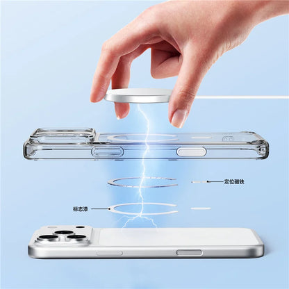 Touch Camera Button Original Clear for Magsafe Case For iPhone 17 Air 17Pro 17Pro Max Wireless Charge Shockproof Hard Cover
