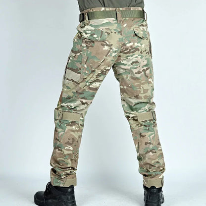 Camouflage Men Pants Tactical Cargo Pants Splash-Proof Men's Trousers Anti-Tear Multi-Pockets Outdoor Hiking Working Pant New