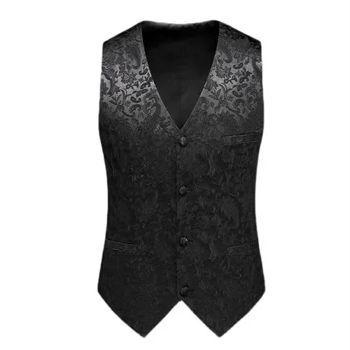 2026 New Men's Red Sleeveless Vest Coat, Single-breasted V Neck Waistcoat, Wedding Party Vests Blue Black Asian Size M-5XL 6XL