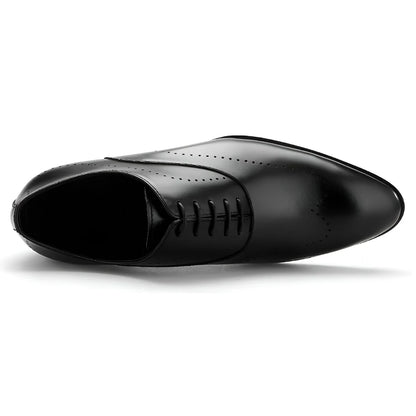 Full-Grain Leather Formal Derby Shoes for Men Daily Wear Business Oxford Dress Shoes