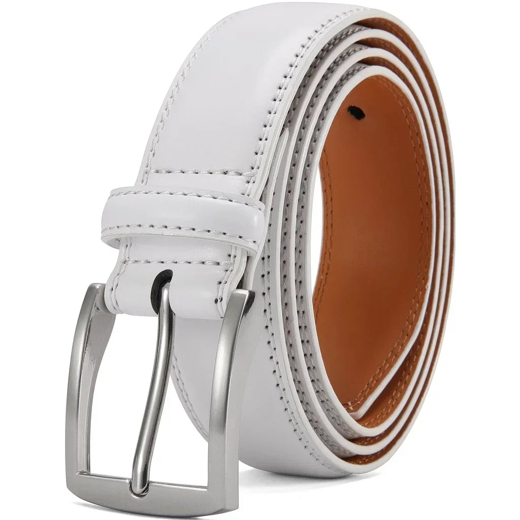 125cm Plus Size Men Belts High Quality Genuine Leather LONG Large Pin Buckle Metal Automatic Buckle Fashion Designer 2023New