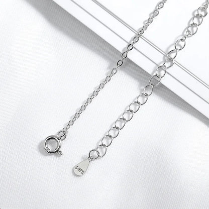 Certified Bubble 8 Stone 100% Real Moissanite Necklace Pendant Classic Women's Neck Chain Sterling Silver 925 Plated 18K
