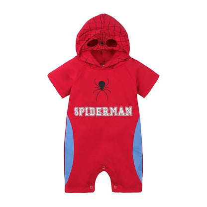 Spider Man Batman Captain Baby Rompers Newborn Baby Kawaii Cute Anime Cartoon Cosplay Costume Jumpsuit Cotton Clothes Kid Gift