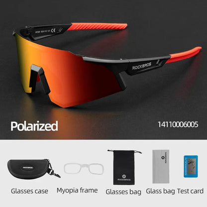 Photochromic Cycling Glasses Polarized Adjustable Nose Support Myopia Frame Sports Sunglasses Men Women Eyewear Goggle