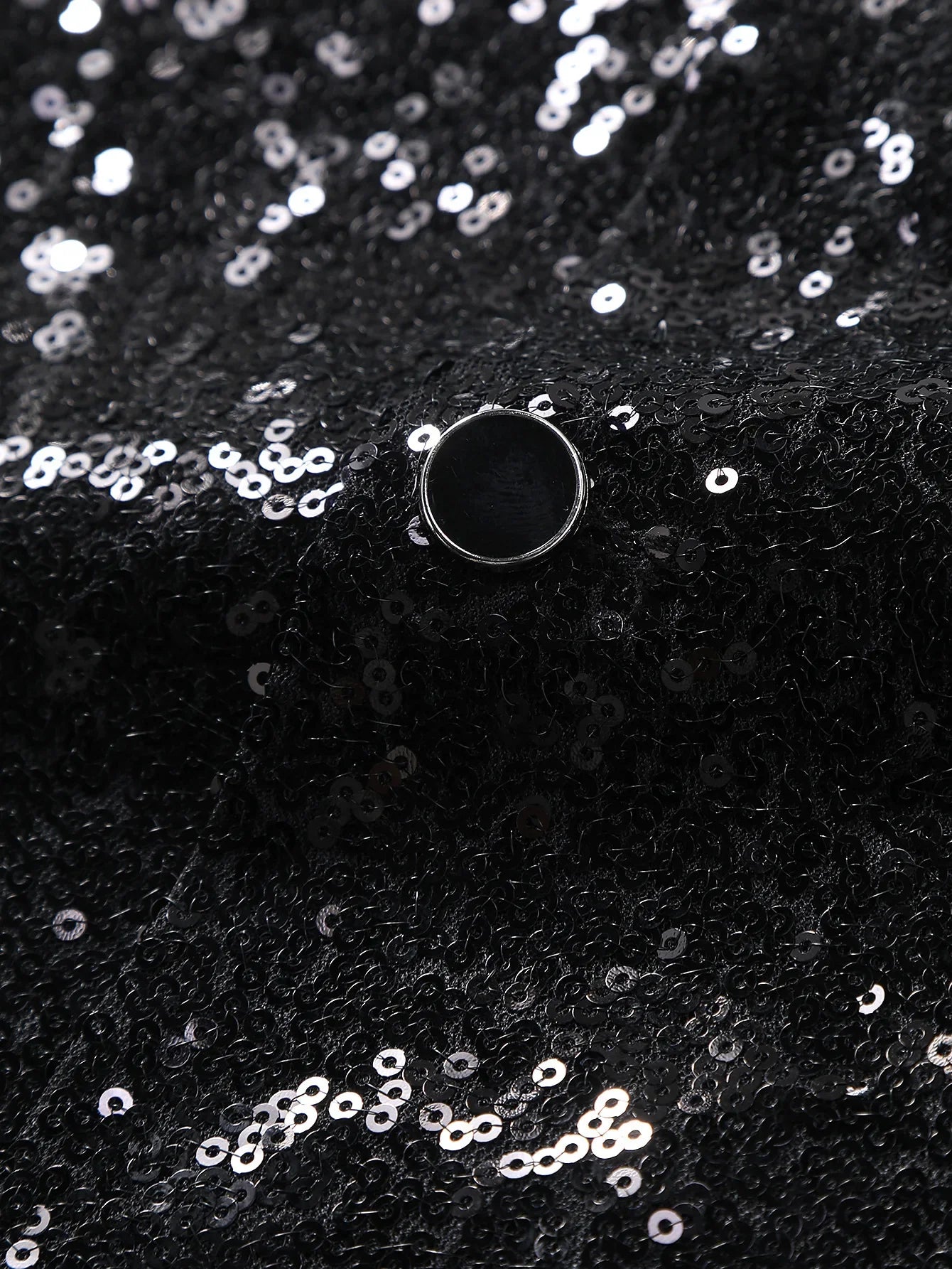 2026 New Black Men's Shiny Sequin Suit Collar Sleeveless Vest, Wedding/Party/Stage Performance, Gold or Silver Optional