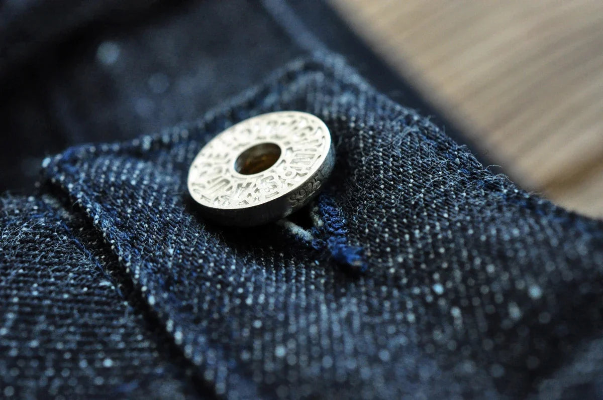 Men Jeans Sanforized Selvedge Raw Denim Denim Jeans for Men Linum Silver Button Cotton Wide Leg Loos Fit