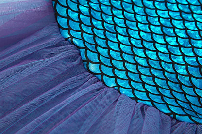 2-10Y Little Kid Mermaid Inspired Princess Clothing Pageant Fairy Role Playing Girl Birthday Party Dress Halloween Siren Cosplay