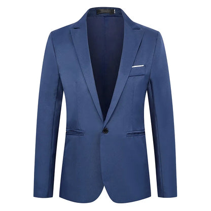 Summer Men's Casual Suit Fashion Business Office Trendy Non-ironing Anti-wrinkle Suit Jacket Solid Color Slim Fit Men's Suit