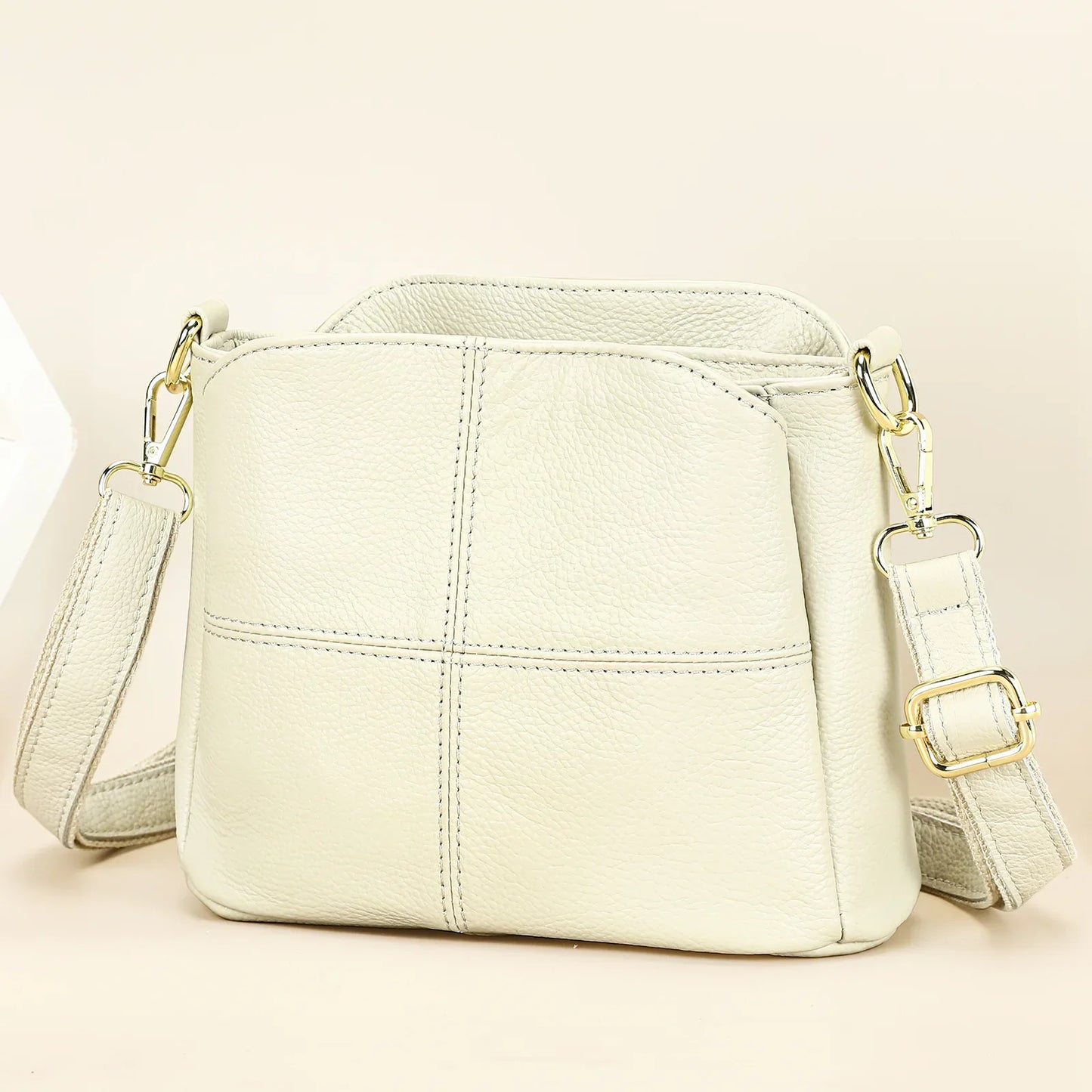 Genuine Leather Women Underarm Bag Versatile Shoulder Handbag Luxury Cowhide Female Crossbody Bag