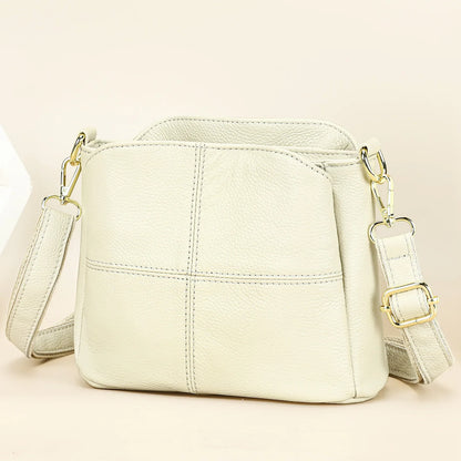 Genuine Leather Women Underarm Bag Versatile Shoulder Handbag Luxury Cowhide Female Crossbody Bag