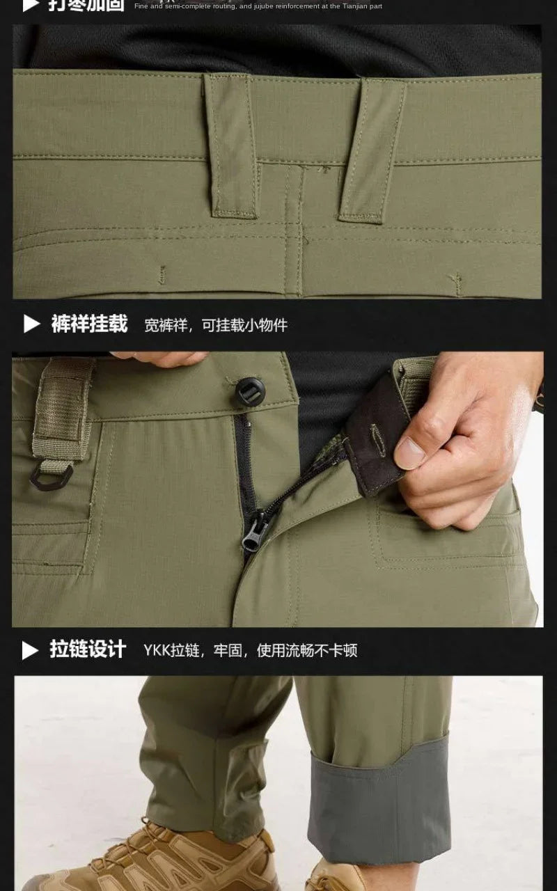 Summer Quick Drying Tactical Pants Men Outdoor Lightweight Thin Breathable Climbing Sport Hiking Pants Casual Work Trousers