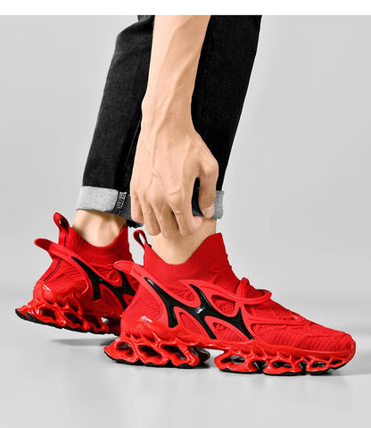 Men's Blade Type Shoes Breathable Shock Absorption Running Shoes  Non-Slip Shoes For Jogging Tennis Gym Casual Walking Sneakers