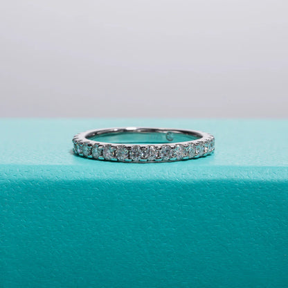1.9MM D Color Moissanite Diamond Band Ring 18K Gold Plated Silver  Wedding  Rings Jewelry Wholesale