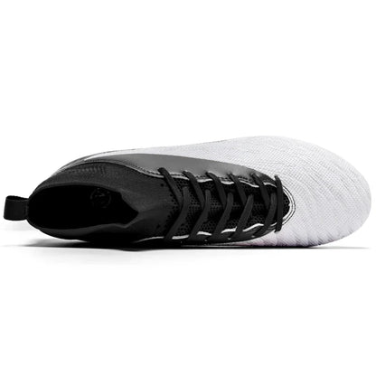 Black Men Soccer Shoes AG/FG Cleats Training Football Boots For Men High Ankle Sport Shoes Kids Adults Sneakers 35-45