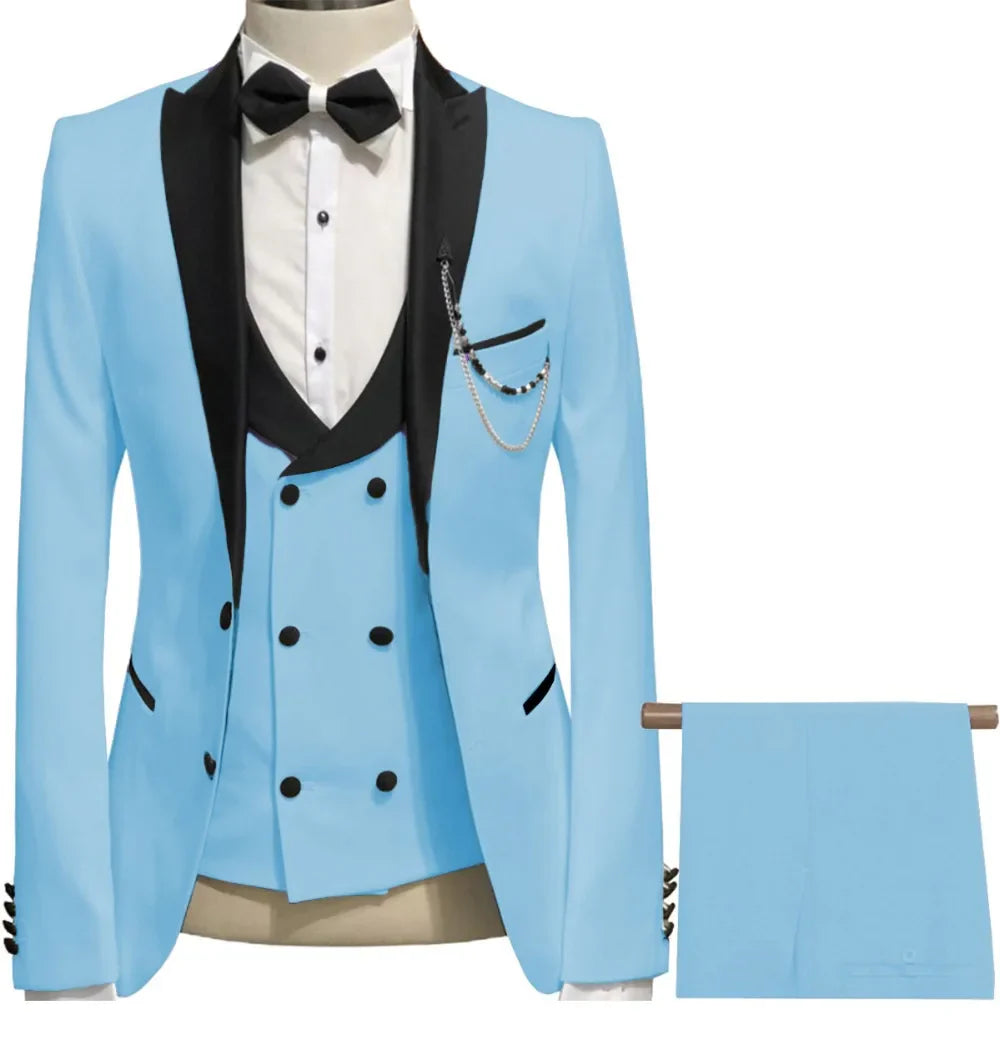 Latest Coat Pant Designs Red Terno Slim Fit Prom Men Suit Groom Suits For Wedding Tuxedo Costume Jacket+Vest+Pants