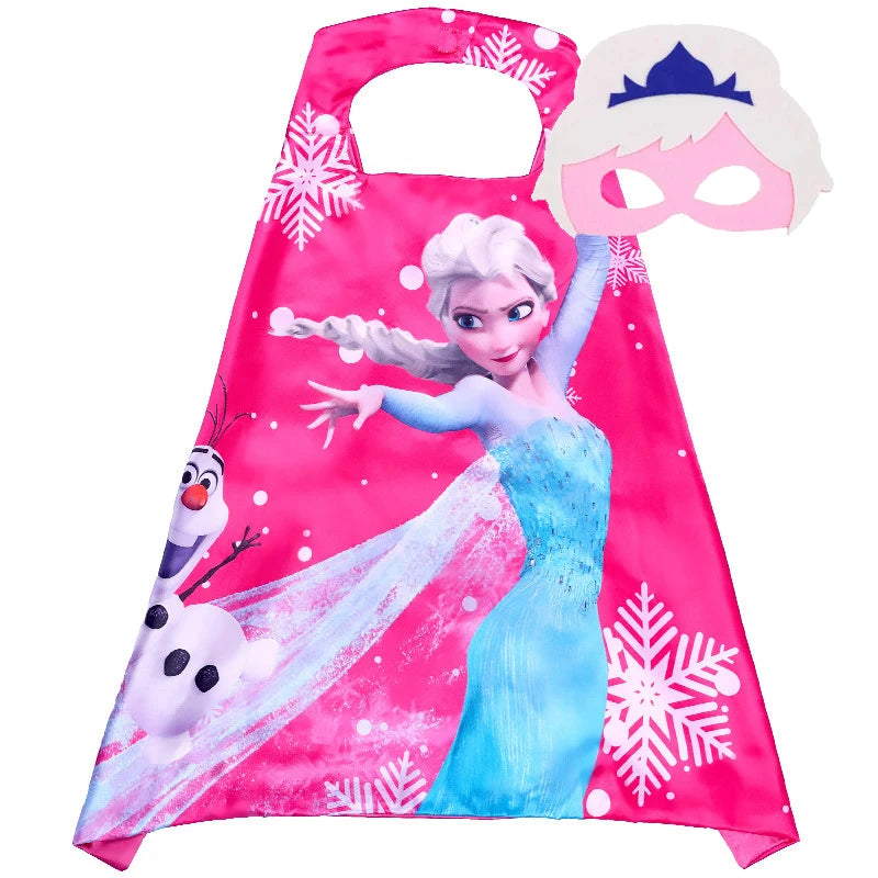 Halloween Super Hero Masquerade Mask Cape Cloak Anime Spider Man Batman Cloak Action Figure Marvel Toys Cosplay Party Gift