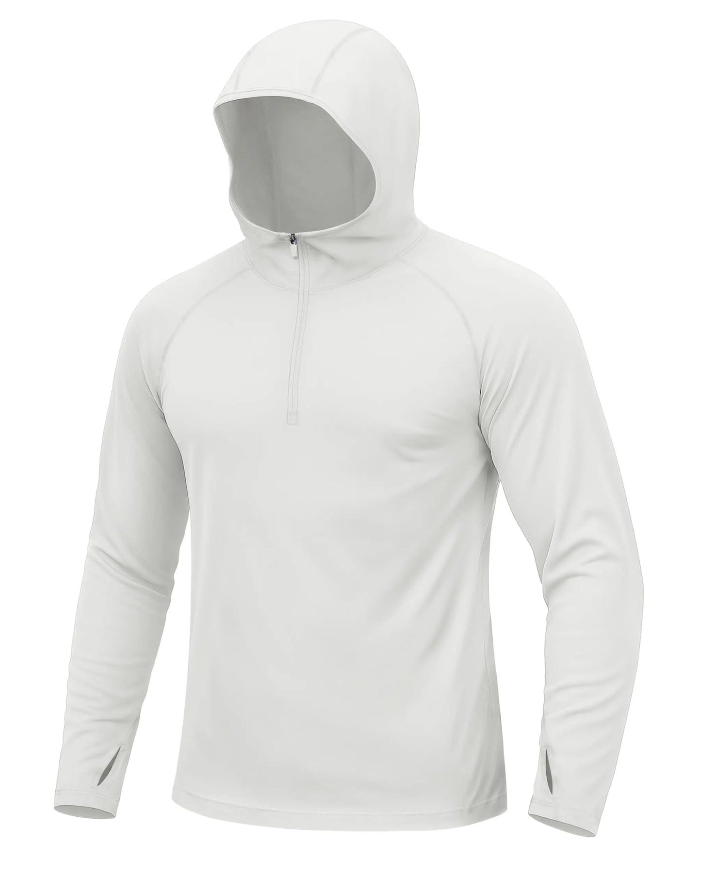 Mens 1/4 Zip UPF 50+ Shirts Sun Protection Running Surfing Athletic Shirt Lightweight Rash Guard Long Sleeve Hoodie