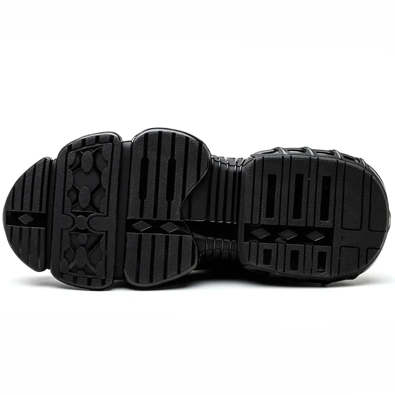 Rotating Button Safety Shoes Men Anti-smash Anti-puncture Work Shoes Fashion Men Safety Sport Shoes Security Protective BootsMen