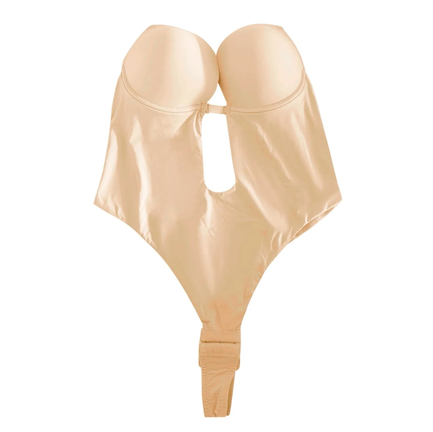 Invisible Shaper Bra Bodysuit Women Corset Backless Deep V U-Plunge Thong Waist Trainer Clear Strap Padded Push Up Shapewear