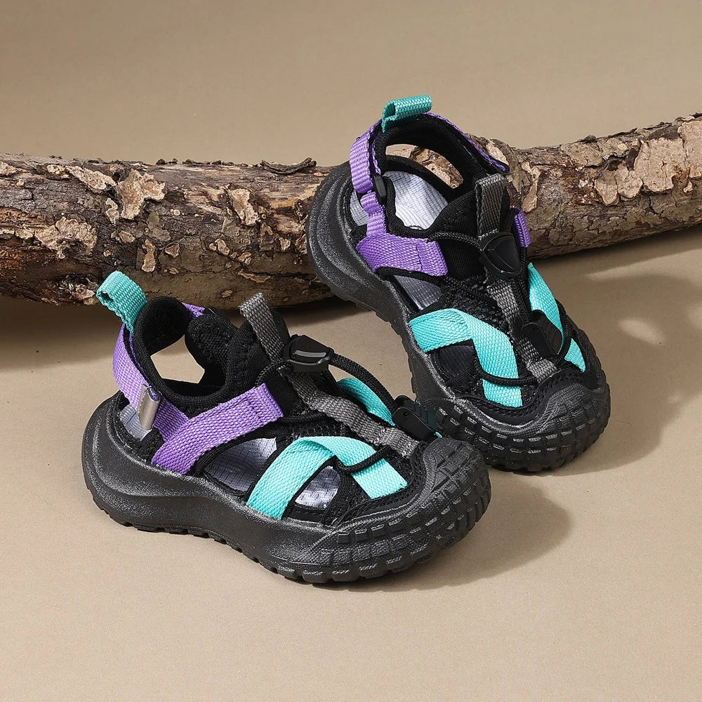 2026 New Summer Children Sandals For Boys Mesh Breathable Kids Sport Shoes Soft Sole Fashion Toddler Boys Beach Sandals EU21-30