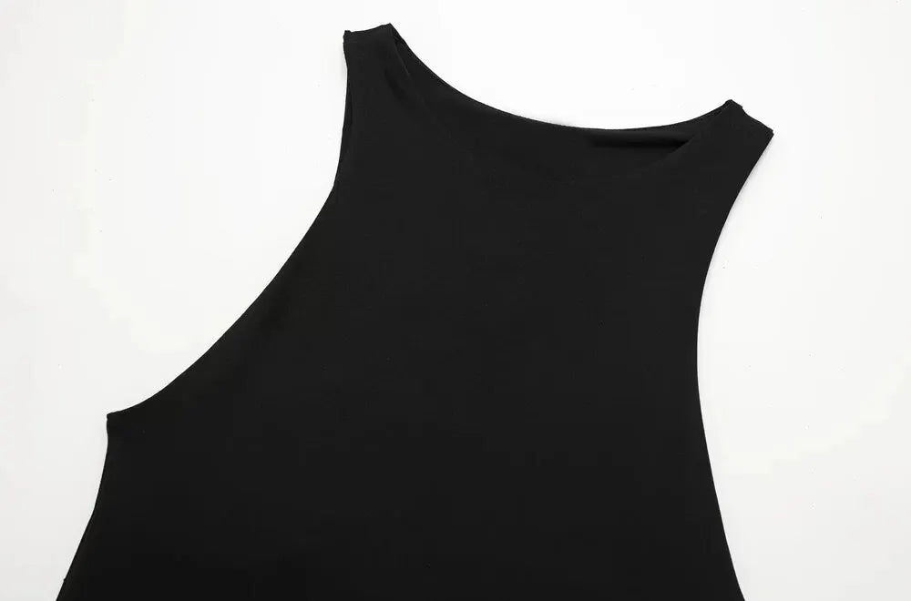 Women Fashion With Halter Neck Skinny Bodysuit Sexy Sleeveless Snap-button Female Playsuits Mujer