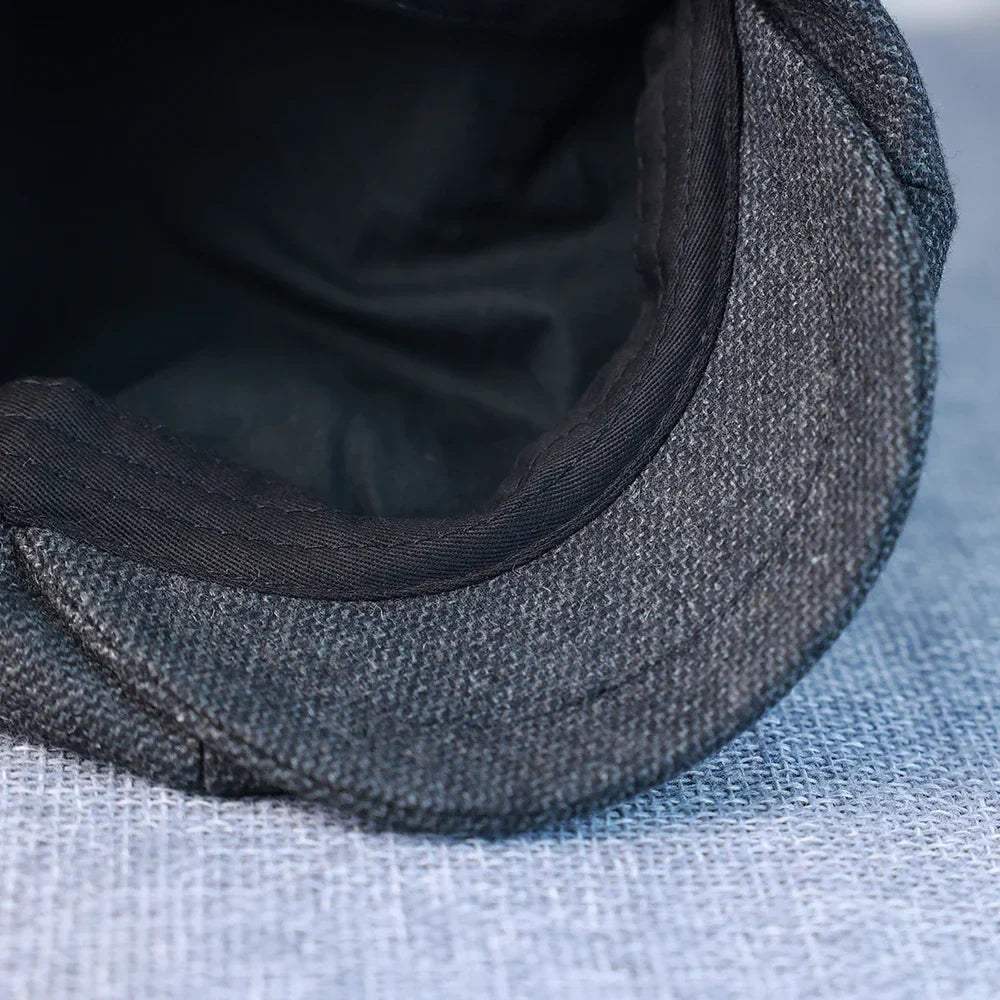 New Vintage Men's Wool Newsboy Cap Brown Green Women Men Berets Classic Woolen Octagonal Caps Casual Gatsby Flat Hat 003