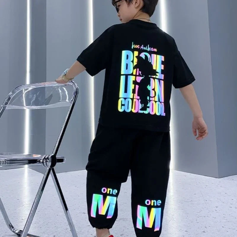 Printing Boys Wear Kid Costume Home Clothing Men's Children's Sets 8 To 10 Year Old Boy Clothes Kids Casual Summer Suit Baby Set
