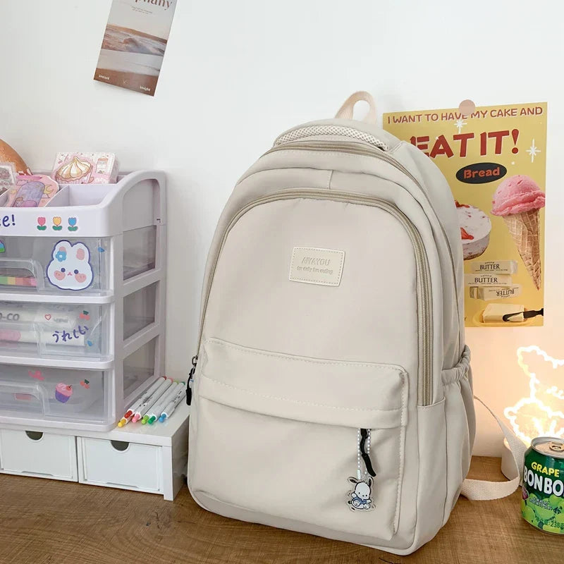 New Female Fashion Men High Capacity Waterproof College Backpack Trendy Women Laptop School Bags Cute Girl Travel Book Bag Cool