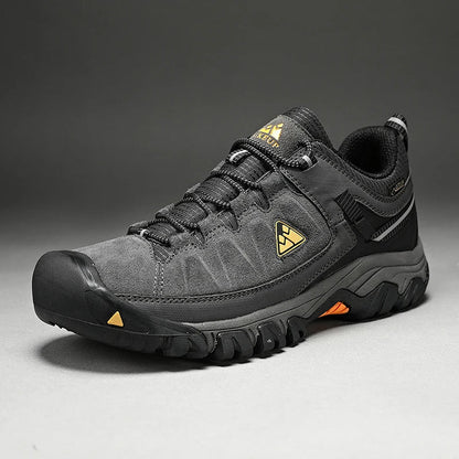 High Quality Men Hiking Shoes Durable Leather Climbing Shoes Outdoor Walking Sneakers Rubber Sole Factory Outlet