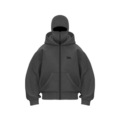 Men's Balaclava Zip Hoodie Winter Warm Casual Sweatshirt With Hooded Face Mask Zipper Design Sports Jacket Outdoor Activities
