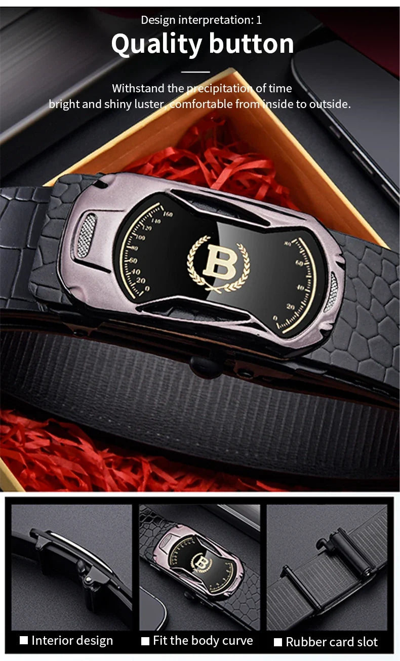 New Product Belt MEN'S High Quality Toothless Automatic Buckle Casual Men Belt MEN'S Business Fashion Belt