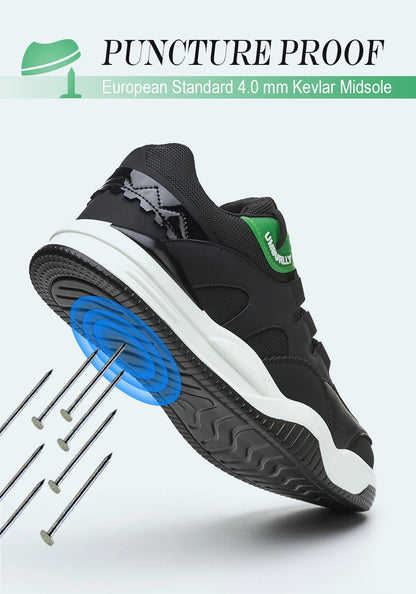 Fashion 2025 New Work Shoes Men Steel Toe Anti Smashing Indestructible Sneakers Splicing Design Comfortable Male Footwear