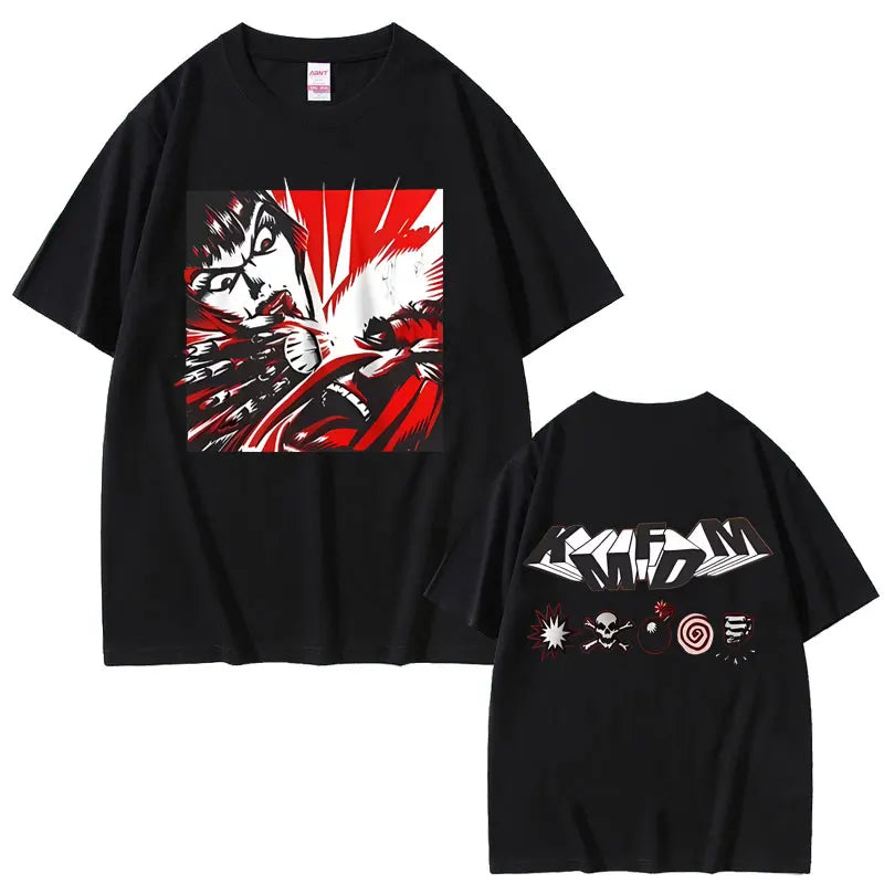 Rock Band Kmfdm Tour 97 Graphic Print T-shirt Summer Men Women Vintage Gothic Punk  Streetwear Male Casual Pure Cotton T Shirts