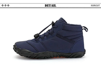 SURGUT Men Snow Boots Plush Warm Waterproof Winter Outdoor Ankle Shoes For Men
