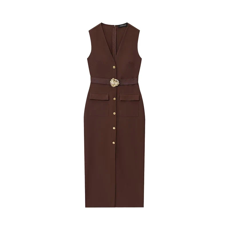 Black Elegant Party Midi Dresses 2026 Women's Summer Sleeveless Long Dresses Fashion Casual Vintage Evening Party Dress  ﻿