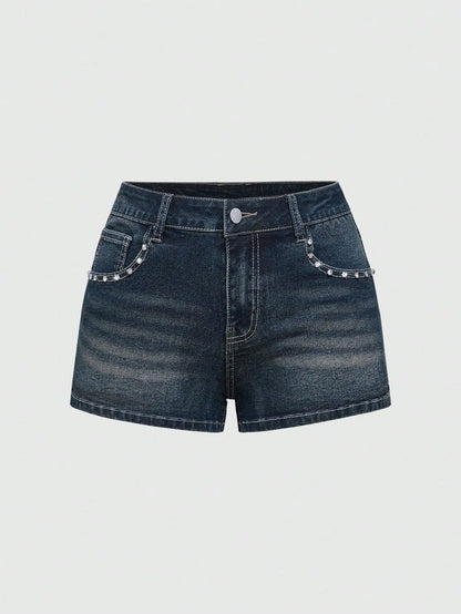 Summer Korean Sexy Low Waist Women Denim Short American Lady Y2K Elastic Slim Cotton Hot Jorts Female Embroidery Wrapping Jeans